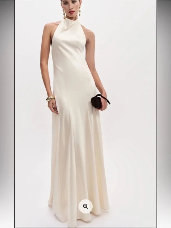 Reformation Roy Cream High-Neck Maxi Gown - Picture 5 of 16